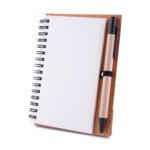 Caderno A6 capa em papelão reciclado com caneta - Imagem 2