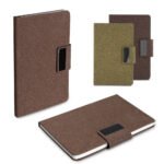 Kit Escritório Caderno A5 em fibra Caneta Metálica - Imagem 2