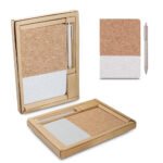 Kit Escritório 2 Capa em Cortiça e Caneta Plástica Reciclada