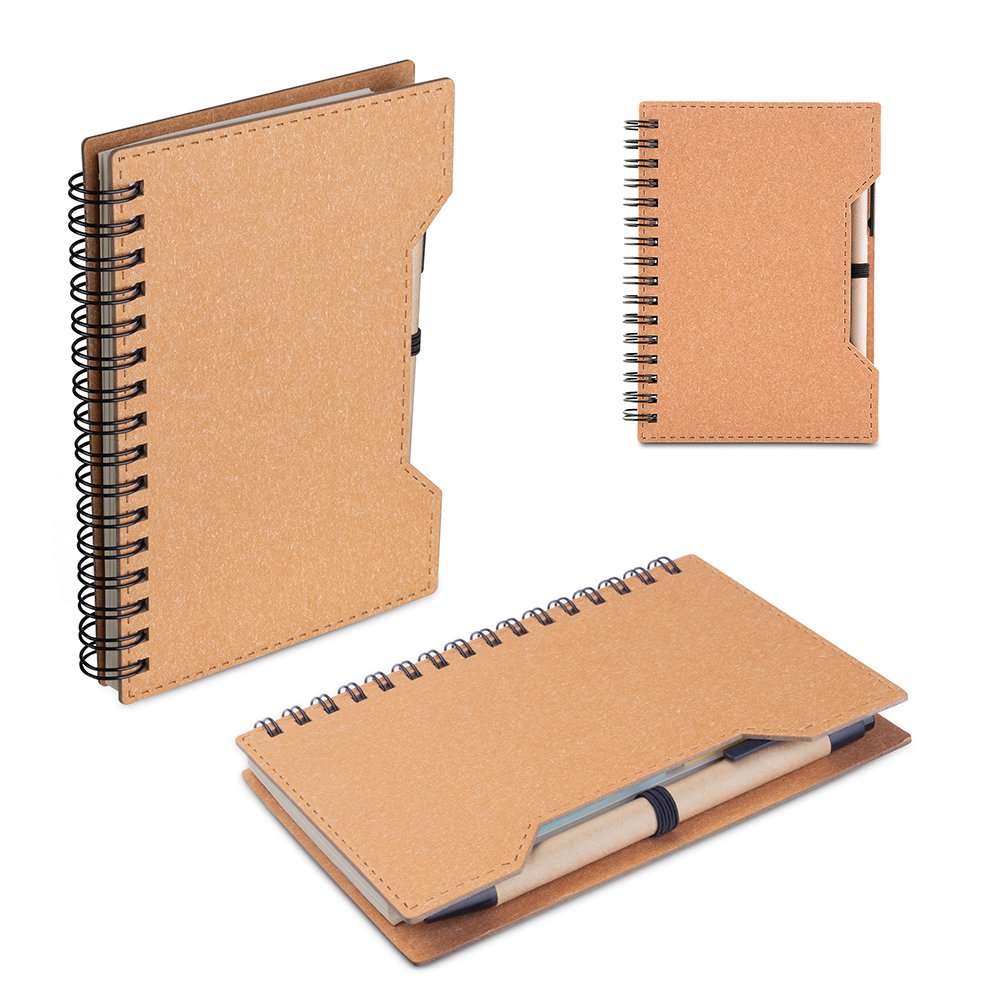 Untitled-1-4 Caderno A6 capa em papelão reciclado com caneta - Imagem 1